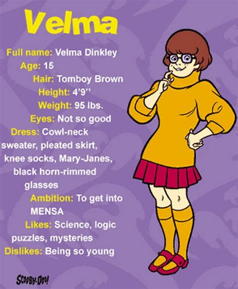 scooby doo height|velma dinkley birth date.